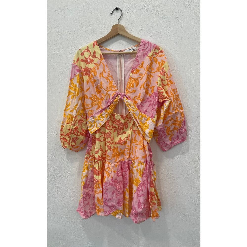 Derek Lam 10 Crosby Multi Color Cutout Mini Dress RTR Size 48 / US 12